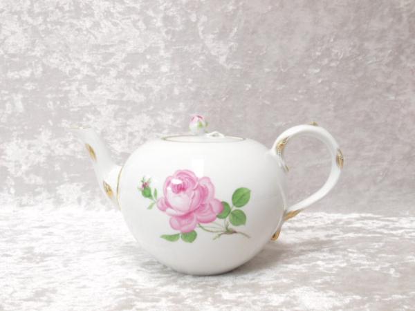 マイセン Meissen ピンクのバラ ティーポット マイセン Meissen ピンクのバラ ティーポット