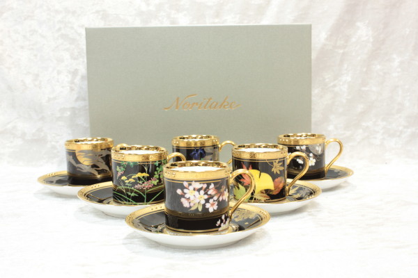 ノリタケ Noritake 四季彩舞曲 デミタスカップ&ソーサー ノリタケ Noritake 四季彩舞曲 デミタスカップ&ソーサー