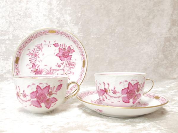 ヘレンド インドの華 ピンク カップ&ソーサー ヘレンド インドの華 ピンク カップ&ソーサー