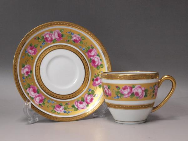 HAVILAND アビランド 金彩 バラ デミタスカップ&ソーサー HAVILAND アビランド 金彩 バラ デミタスカップ&ソーサー